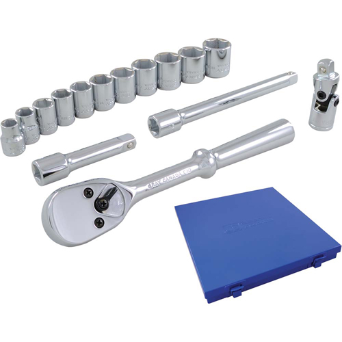 Jeu de douilles et accessoires, 15 Mcx, Prise de 3/8" Sécurité Médic