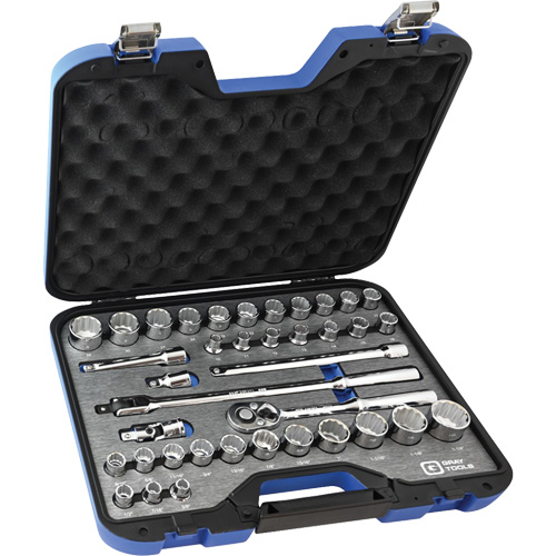 SAE & Metric Socket & Attachments Set, 38 Pcs, 1/2" Drive Size Sécurité Médic