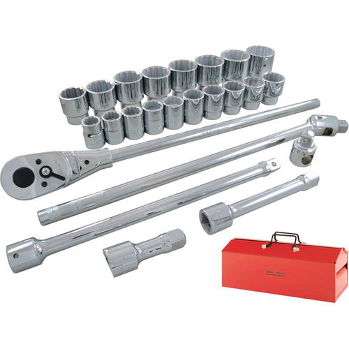 Socket & Attachment Set, 26 Pcs, 3/4" Drive Size Sécurité Médic
