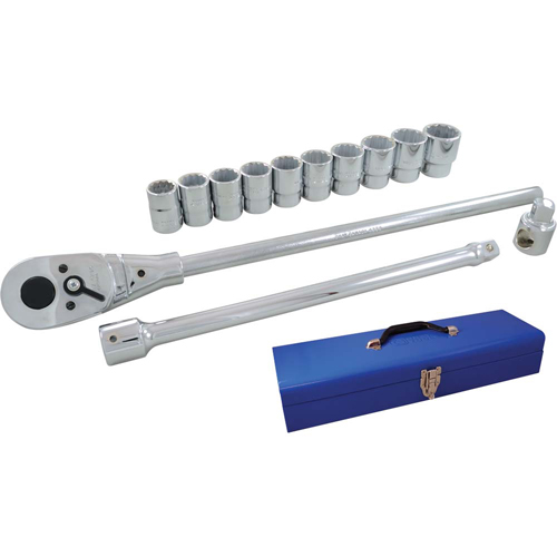 Socket & Attachment Set, 15 Pcs, 3/4" Drive Size Sécurité Médic