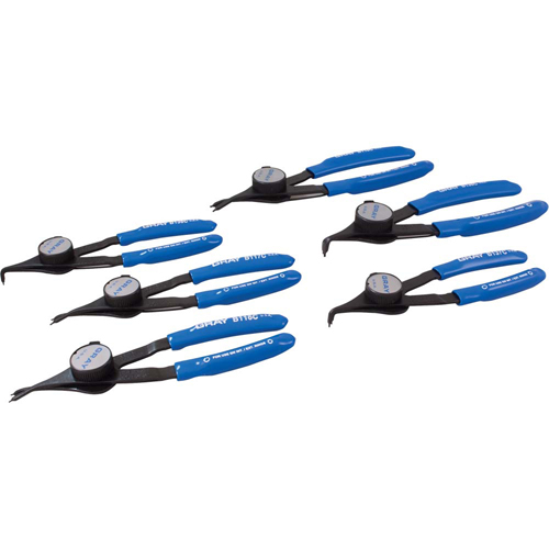 Convertible Retaining Ring Plier Set - Includes Plastic Case, 6 Pieces Sécurité Médic