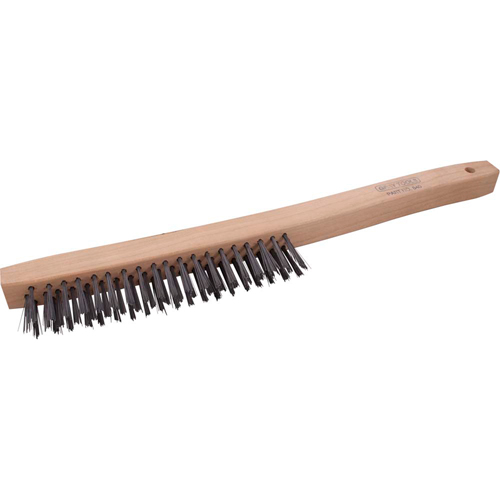 Long Handle Industrial-Duty Scratch Brush, Steel, 3 x 19 Wire Rows, 14" Long Sécurité Médic