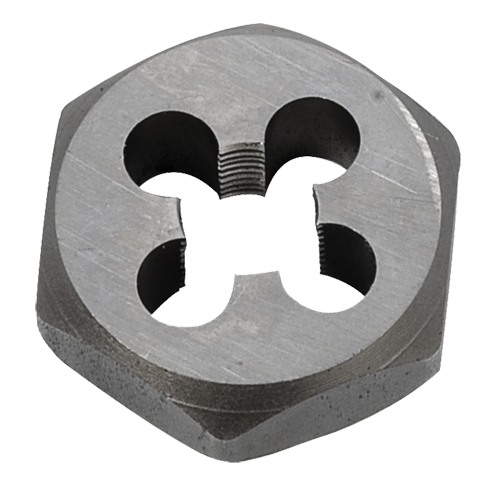 Hex Rethreading Die Nut, 1"/1-1/16" Dia., 1/8"-27 Thread, Carbon Steel/Chromium Steel Sécurité Médic