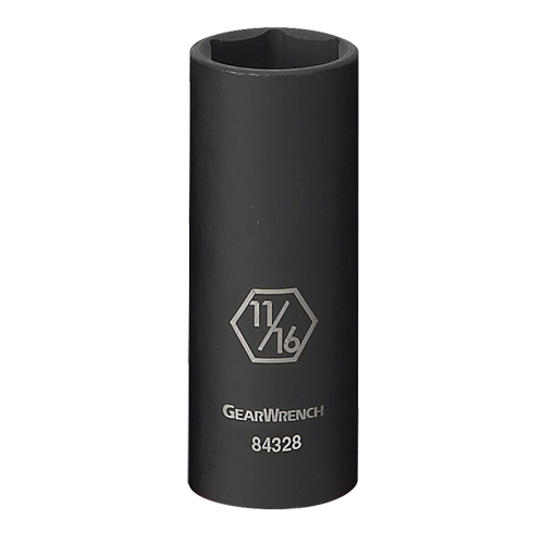 Socket, Impact, 3/4", 3/8" Drive, 6 Points, Deep Sécurité Médic
