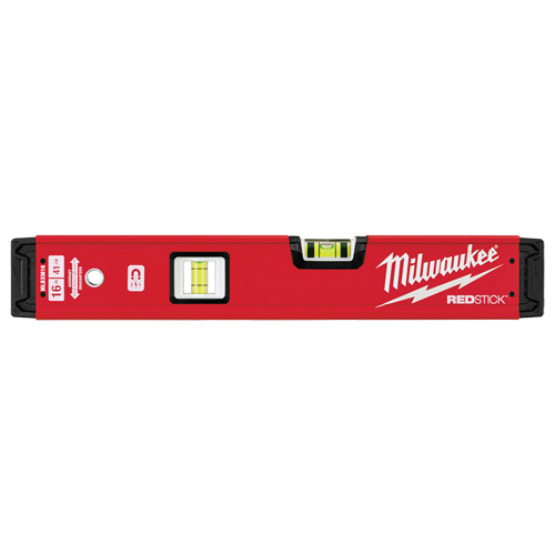 Redstick Level, Box, 1.33' L, Steel, 2, Magnetic Sécurité Médic