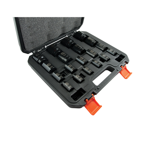 SAE Socket Set, 19 Pcs, Impact, 1/2" Drive Size Sécurité Médic