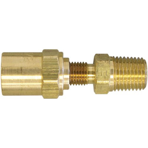 1/4" NPT Reusable Hose Fitting, 5/8" Dia., Brass Sécurité Médic