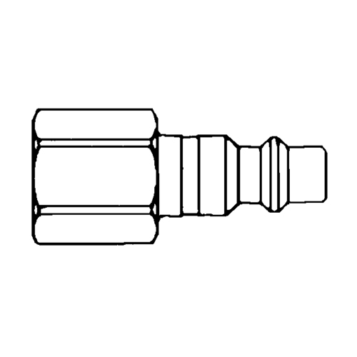 Quick Couplers - 1/2" Industrial, One Way Shut-Off - Plugs, 3/8" Sécurité Médic
