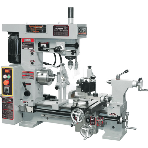 Combo Lathe/Milling Machine, 43" L x 19-1/2" W x 38" H Sécurité Médic