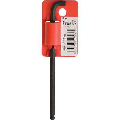 Long-Arm Hex Key Wrench, Ball End, 5 mm x 119 mm L, L Shape Sécurité Médic