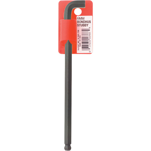 Long-Arm Hex Key Wrench, Ball End, 6 mm x 139 mm L, L Shape Sécurité Médic