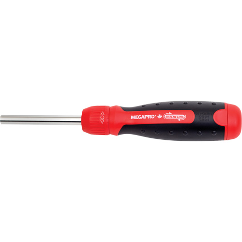 Ratcheting Tamperproof Screwdriver, 8-1/2" L, Cushion Grip Handle Sécurité Médic