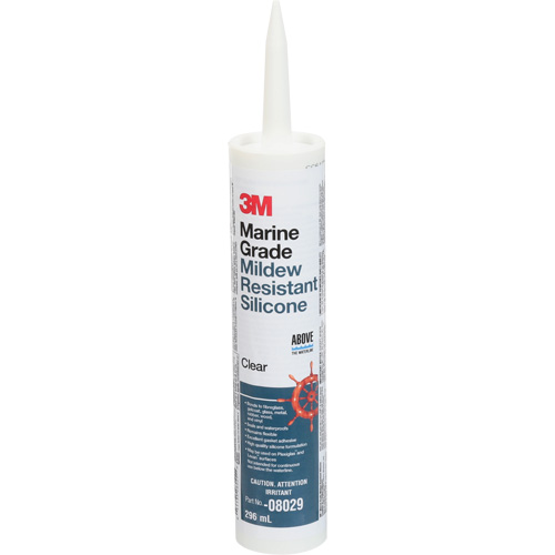 Marine Grade Silicone Sealant, 296 ml, Cartridge, Clear Sécurité Médic