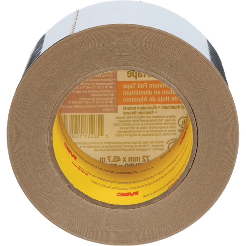 Venture Tape Aluminum Foil Tape, 1.8 mils Thick, 72 mm (3") x 45.7 m (150') Sécurité Médic