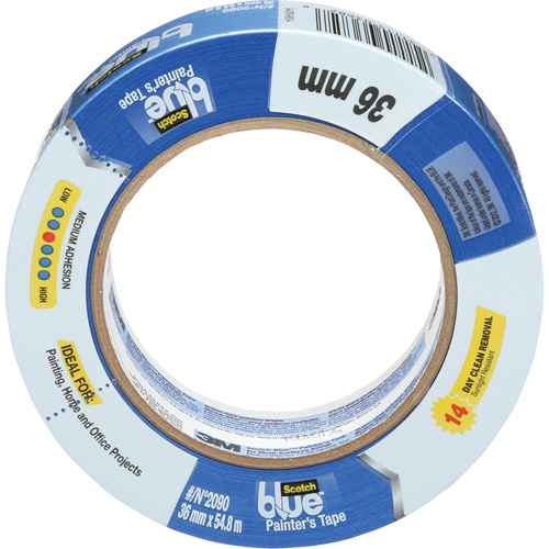 ScotchBlue Original Painter's Tape 2090, 36 mm (1-2/5") x 55 m (180'), Blue Sécurité Médic