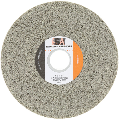 Standard Abrasives General Purpose Plus Wheel, 6" Dia., Medium Grit, Aluminum Oxide Sécurité Médic