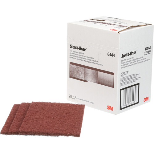 Scotch-Brite Extra-Duty Hand Pad, Aluminum Oxide, 9" x 6", Fine Grit Sécurité Médic