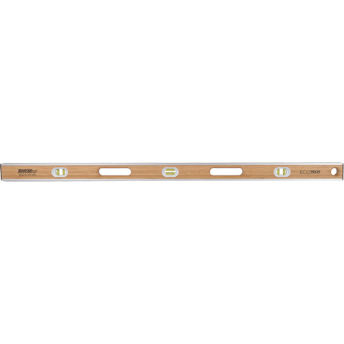 Niveau en bambou Eco-Tech, Poutre en I, 48" lo, Bois, 3, Non magn&eacute;tique Sécurité Médic
