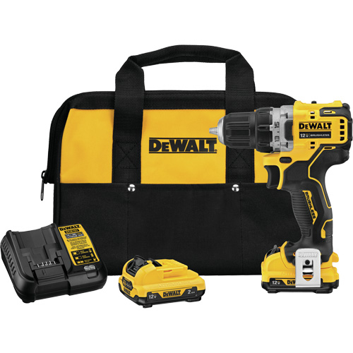 Xtreme Brushless Drill Driver Kit, Lithium-Ion, 12 V, 3/8" Chuck, 250 UWO Torque Sécurité Médic