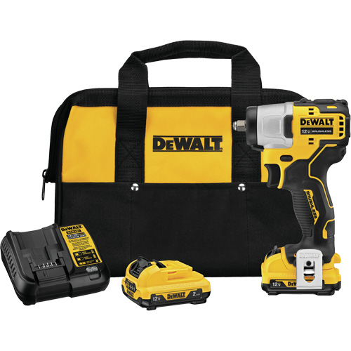 Ensemble de cl&eacute; &agrave; choc avec moteur sans balai Xtreme, 12 V, Mandrin 3/8" Sécurité Médic