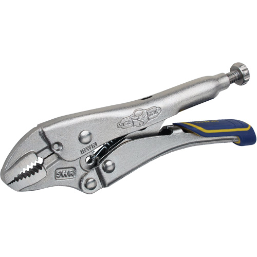 Fast Release Locking Pliers with Wire Cutter, 5" Length, Curved Jaw Sécurité Médic