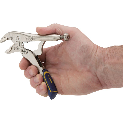 Fast Release Locking Pliers with Wire Cutter, 5" Length, Curved Jaw Sécurité Médic