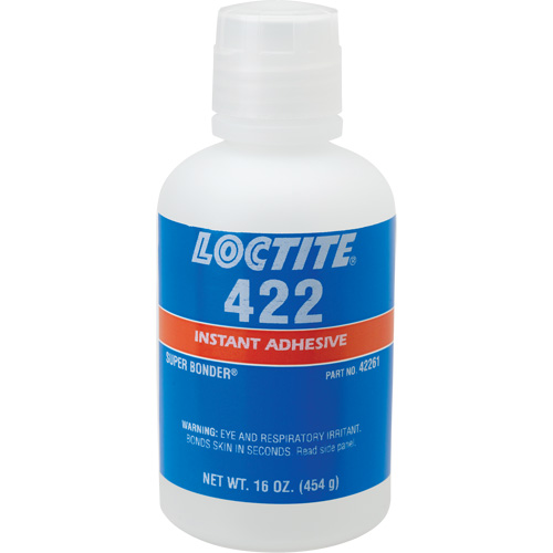 Adh&eacute;sif instantan&eacute; 422 Super Bonder, Transparent, Bouteille, 16 oz Sécurité Médic