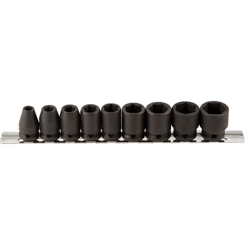 Jeu de douilles, 9 Mcx, Chocs, Prise de 3/8" Sécurité Médic