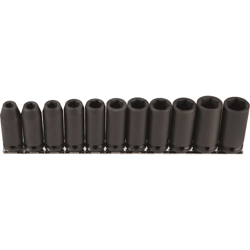 Jeu de douilles longues, 11 Mcx, Chocs, Prise de 3/8", Profond Sécurité Médic