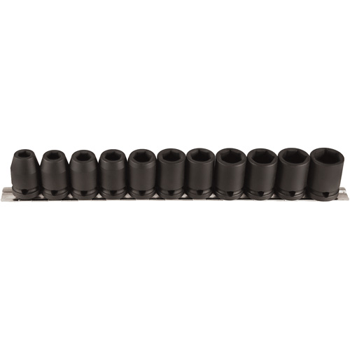Socket Set, 11 Pcs, Impact, 1/2" Drive Size Sécurité Médic