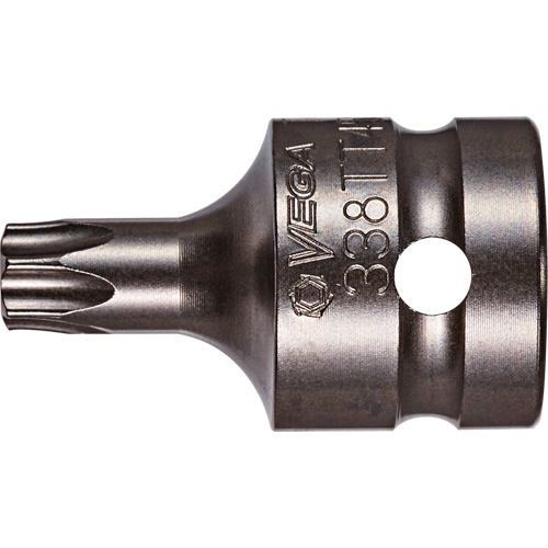 Embout &agrave; ins&eacute;rer, Torx inviolable, 30 x 1-1/2" lo, Prise 1/2" Sécurité Médic