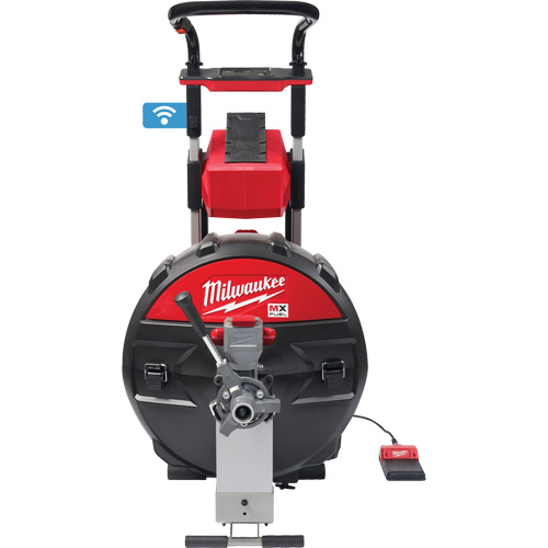 Machine &agrave; tambour d&eacute;gout MX Fuel avec PowerTredz, &eacute;lectrique, 5/8" x 100' et 3/4" x 100' Sécurité Médic