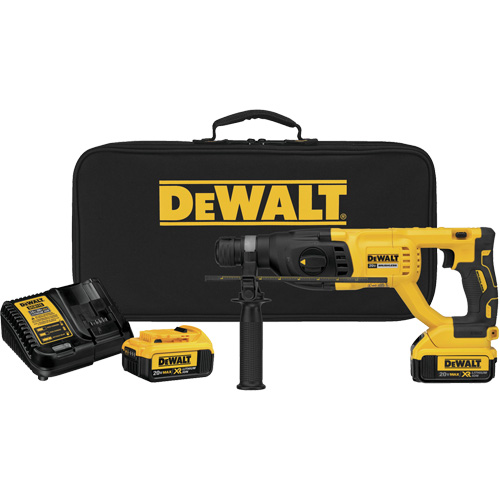Trousse de marteau rotatif en L SDS MAX* XR, 20 V, 1", 1,9 lb-pi, 0-1500 tr/min Sécurité Médic