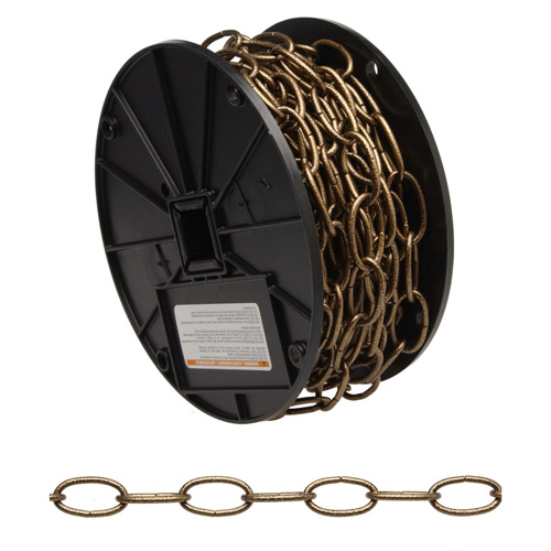 Chaîne d&eacute;corative, Acier au carbone, #10 x 60' (18,3 m) l, Charge d'utilisation 35 lb (0,0175 tonne) Sécurité Médic