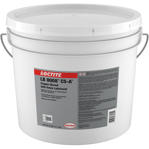LB 8008 C5-A Copper Anti-Seize Lubricant, 25 lbs., Pail, 1800°F (982°C) Max Temp. Sécurité Médic