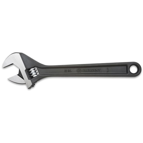 Adjustable Wrench, 4" L, 1/2" Max Width, Black Oxide Sécurité Médic