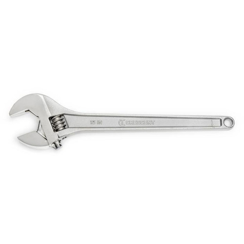 Adjustable Wrench, 15" L, 1-11/16" Max Width, Chrome Sécurité Médic