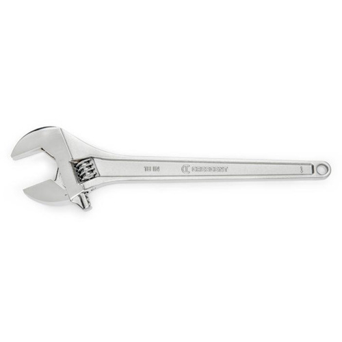 Adjustable Wrench, 18" L, 2-1/16" Max Width, Chrome Sécurité Médic