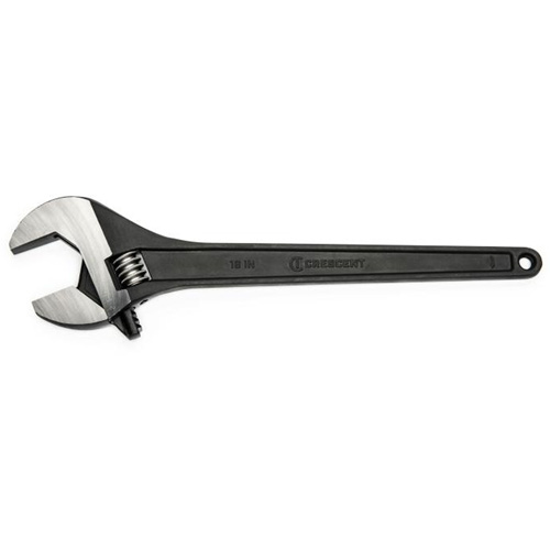 Adjustable Wrench, 18" L, 2" Max Width, Black Sécurité Médic