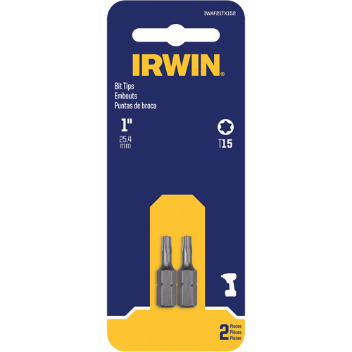 Insert Bits, Torx, T-15, 1/4" Drive Sécurité Médic
