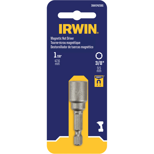 Tourne-&eacute;crou, Embout 3/8", Prise 1/4", 1-7/8" lo, Magn&eacute;tique Sécurité Médic
