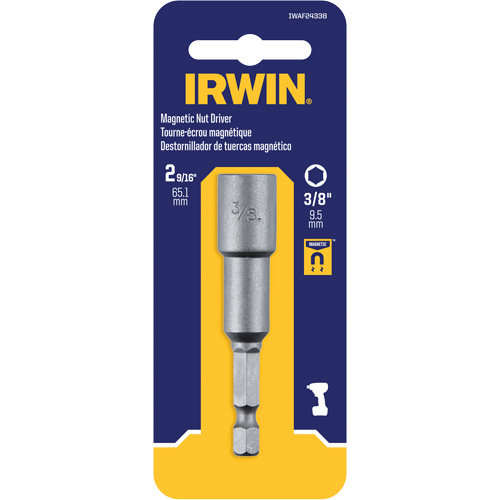 Nutsetter, 3/8" Tip, 1/4" Drive, 2-9/16" L, Magnetic Sécurité Médic