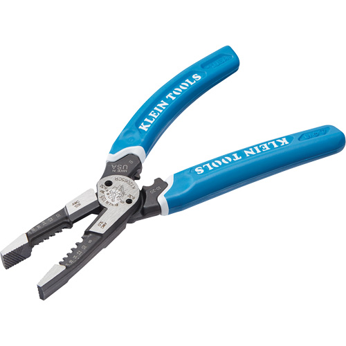 Outil polyvalent Klein-Kurve pour d&eacute;nuder, couper et sertir les fils, 8-1/4" lo, 8 - 20 AWG Sécurité Médic
