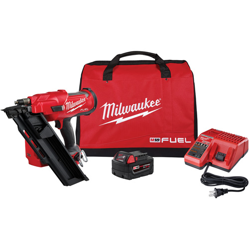 M18 Fuel 30 Degree Nailer Kit, 18 V, Lithium-Ion Sécurité Médic