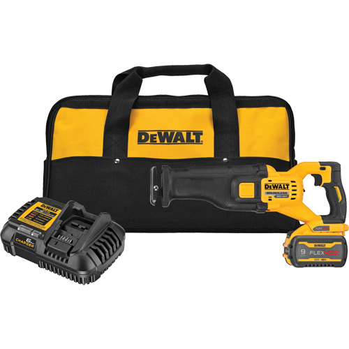 FlexVolt&reg; Max Brushless Reciprocating Saw Kit, 60 V, Lithium-Ion Battery, 0-3000 SPM Sécurité Médic