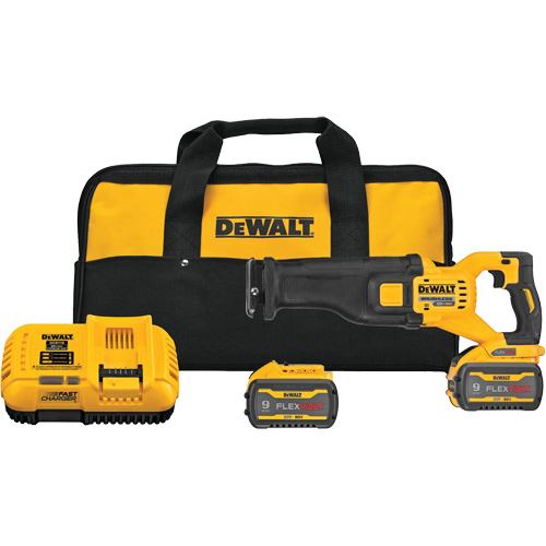 Ensemble de scie alternative sans balai FlexVolt Max, 60 V, Lithium-ion Bloc-pile, 0-3000 coups/min Sécurité Médic