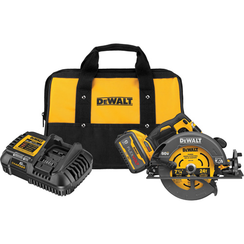 FlexVolt&reg; Max Brushless Circular Saw with Electric Brake Kit, 7-1/4", 60 V Sécurité Médic
