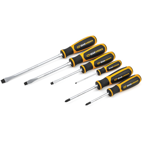 Phillips&reg;/Slotted Dual Material Screwdriver Set, 6 Pcs. Sécurité Médic