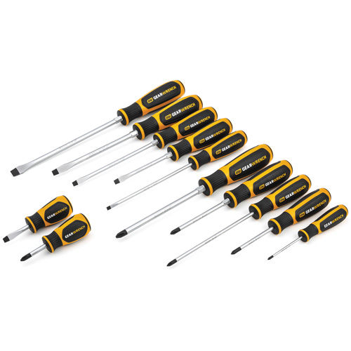 Phillips&reg;/Slotted Dual Material Screwdriver Set, 12 Pcs. Sécurité Médic