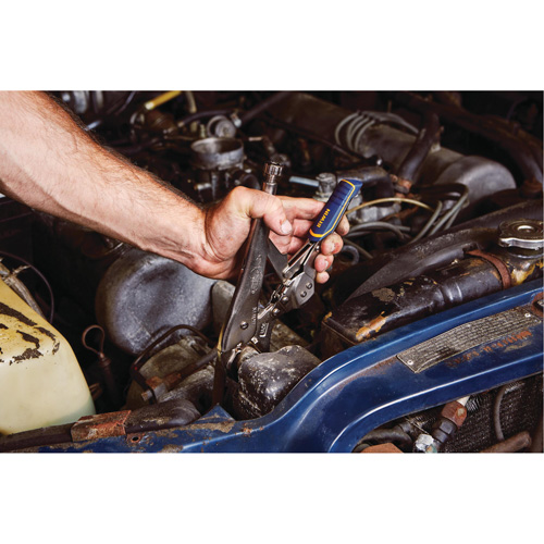 Vise-Grip&reg; Fast Release 10WR Locking Pliers with Wire Cutter, 10" Length, Curved Jaw Sécurité Médic